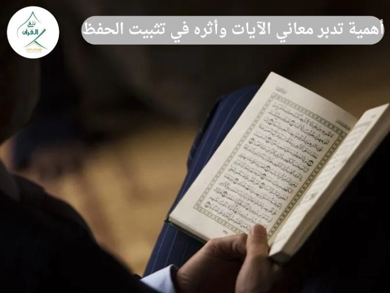 تلقي القرآن - أهمية تدبر معاني الآيات وأثره في تثبيت الحفظ أهمية تدبر معاني الآيات وأثره في تثبيت الحفظ