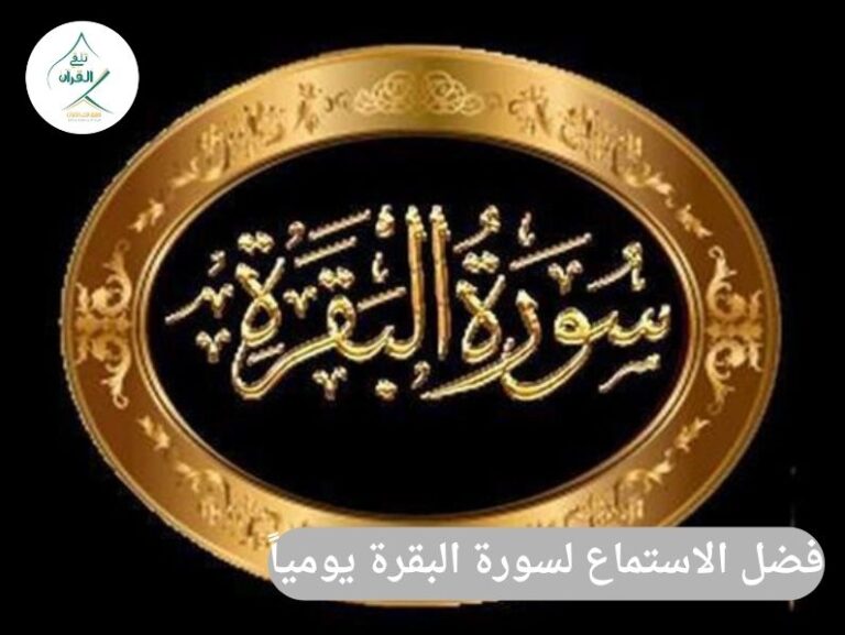 تلقي القرآن - فضل الاستماع لسورة البقرة يومياً في البيت والعمل فضل الاستماع لسورة البقرة يومياً في البيت والعمل